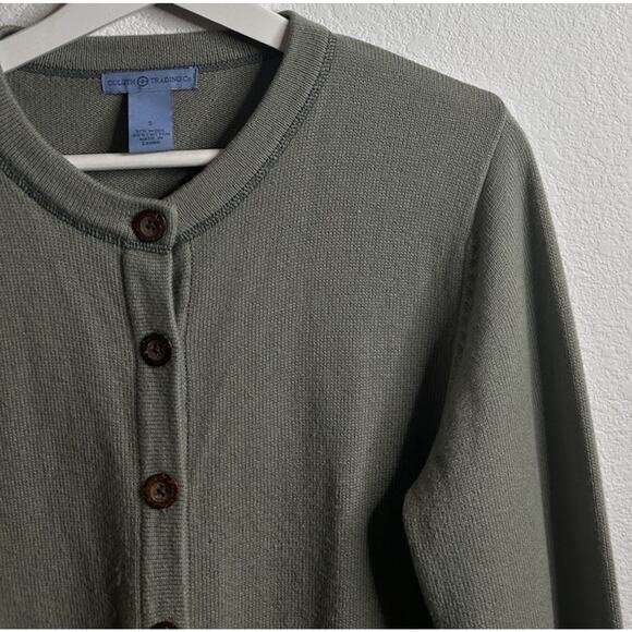 Duluth Trading Womens Small Wool Blend Cardigan Sweater Green - Picture 3 of 5